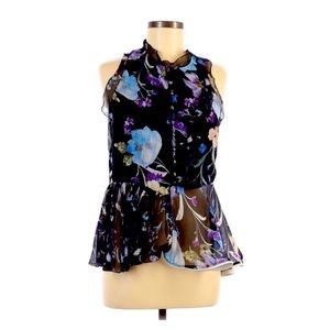 3.1 Philip Lim Sleeveless Floral Blouse Silk